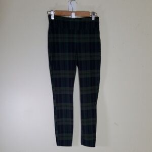 Philosphy Green and Black Plaid Jeggings Size 4